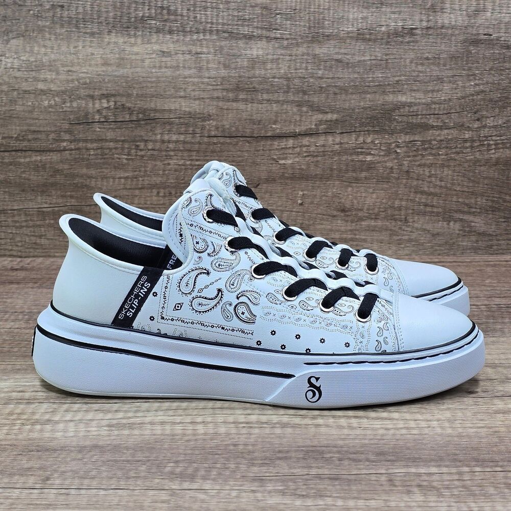 Skechers X Snoop Dogg Snoop One Double G Men's Size 9 White Black Sneakers NEW